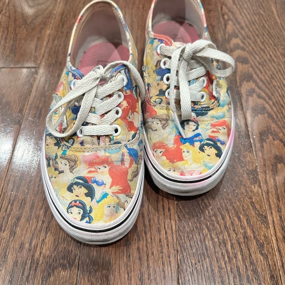 Red and Pink Low-Top Sneakers with Colorful Design